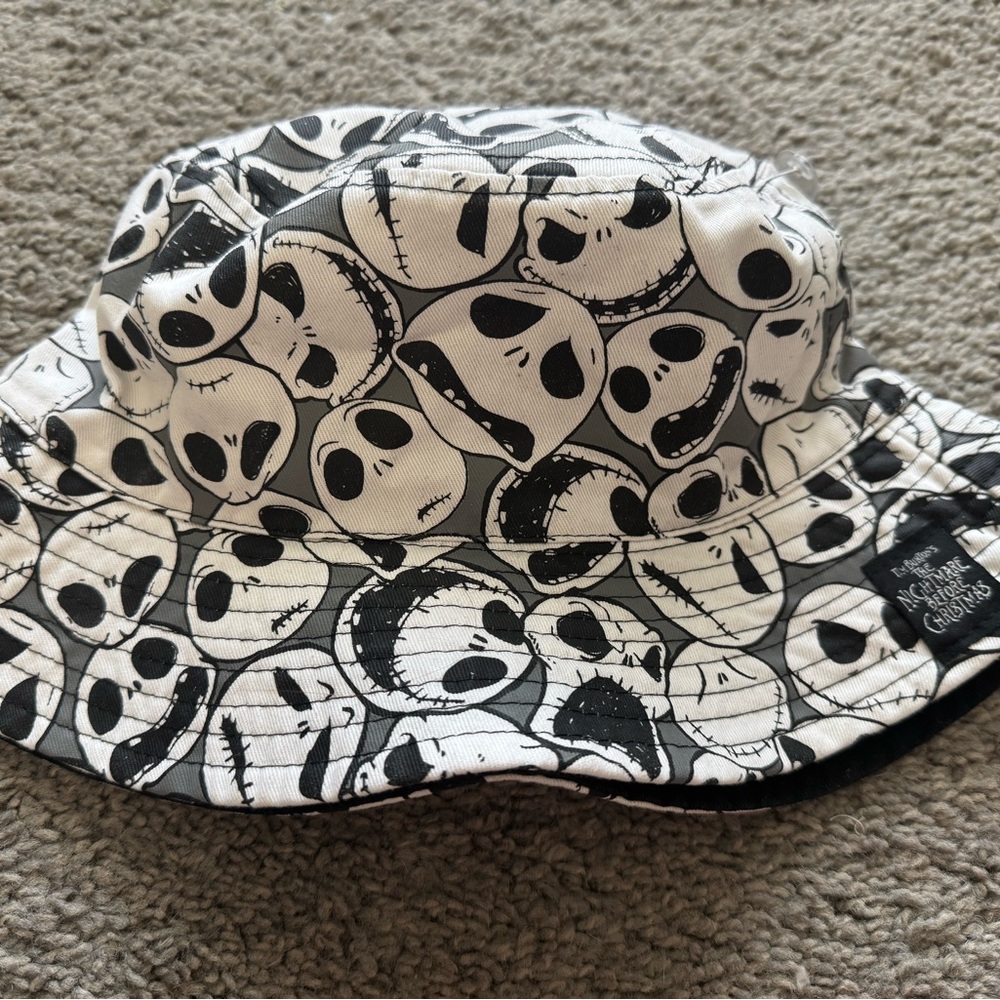 Disney Black and White Jack Skellington Bucket Hat